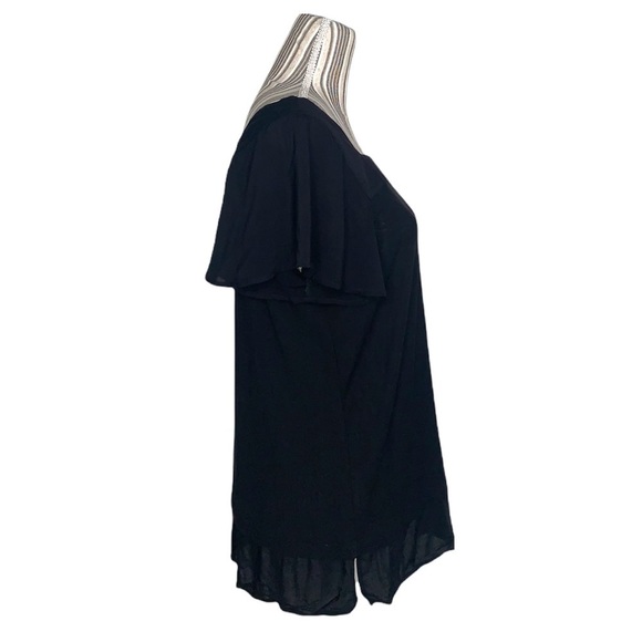 Vince Camuto Layered Look Flutter Sleeve Top - Picture 3 of 9